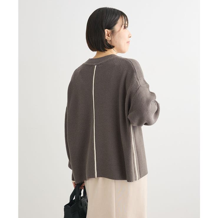 グレー | かのこ編モックネックニットプルオーバー | Green Parks 