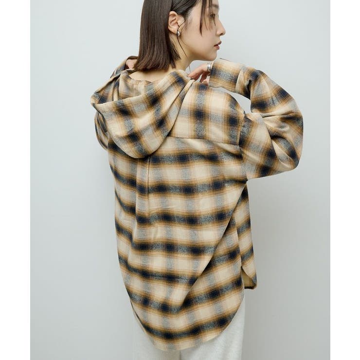 ネルチェックフードシャツ | Green Parks  | 詳細画像12 