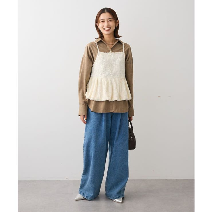 表面感ベロアバルーンキャミビスチェ | Green Parks  | 詳細画像2 