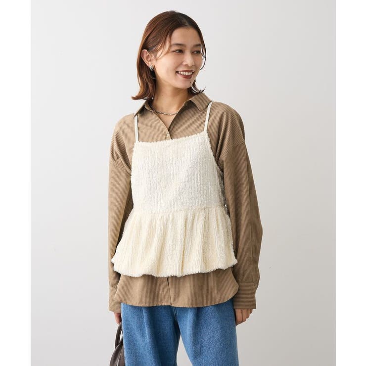 表面感ベロアバルーンキャミビスチェ | Green Parks  | 詳細画像5 