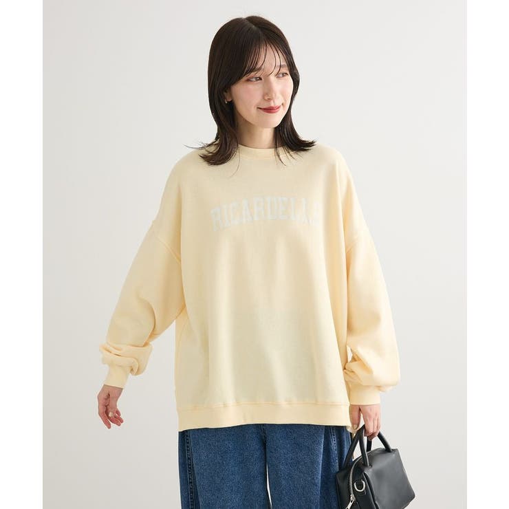 イエロー | 裏起毛ルーズサイズロゴプルオーバー | Green Parks 