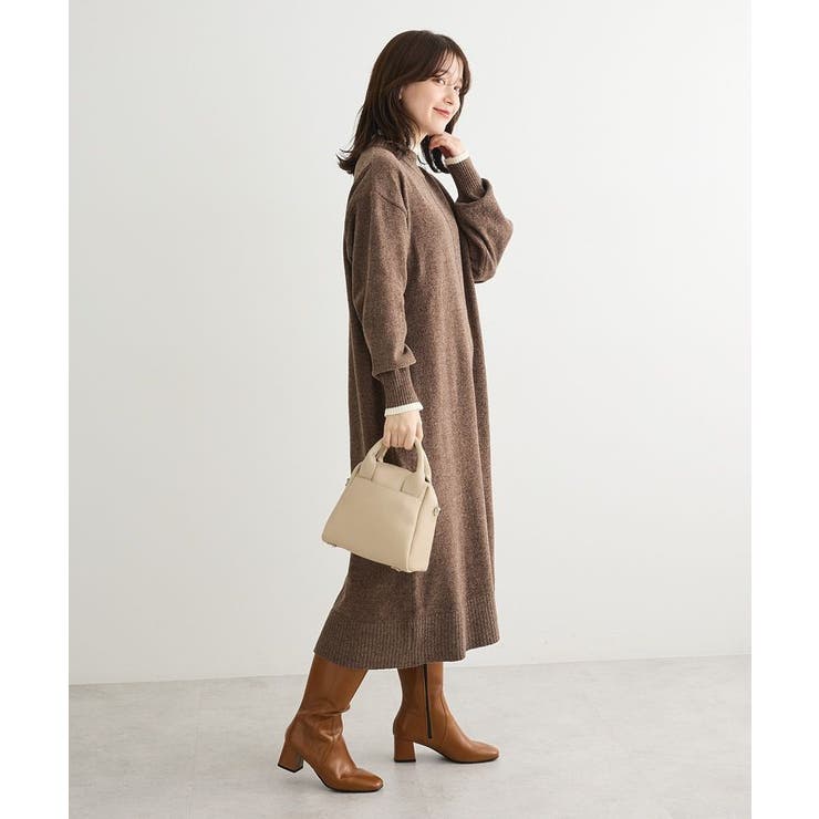 配色リラックスモールニットワンピース | Green Parks  | 詳細画像11 