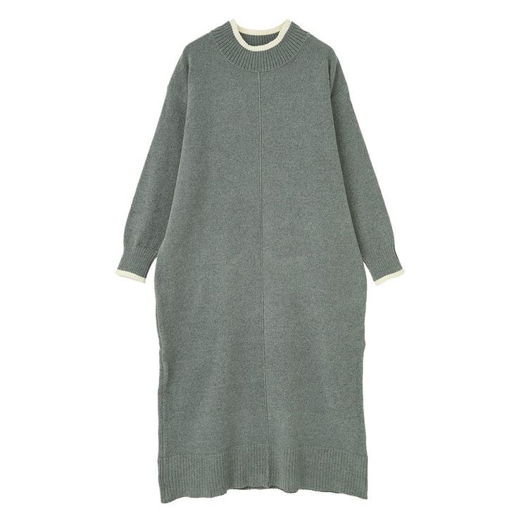 配色リラックスモールニットワンピース | Green Parks  | 詳細画像24 