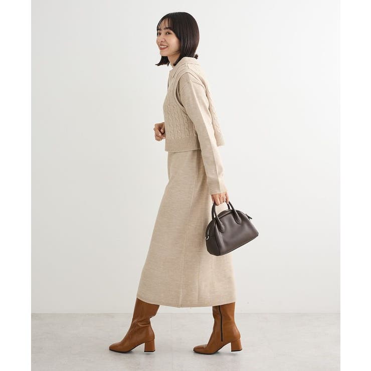 SET2点ケーブルベスト+ニットワンピース | Green Parks  | 詳細画像5 