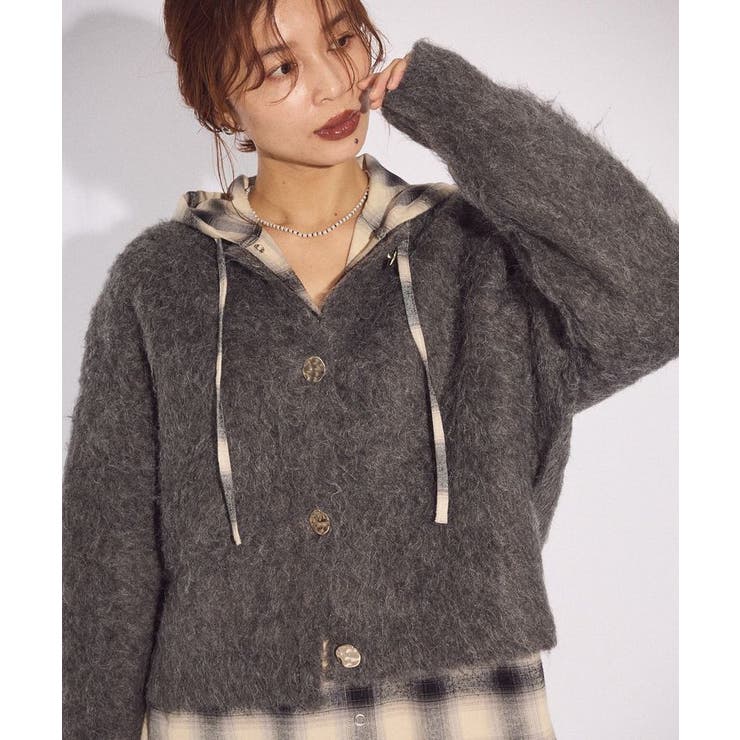 起毛シャギーカーディガン | Green Parks  | 詳細画像25 