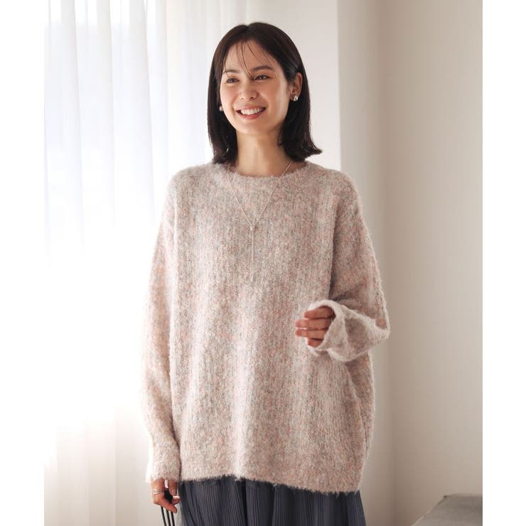 ブークレMIXニットチュニック | Green Parks  | 詳細画像3 