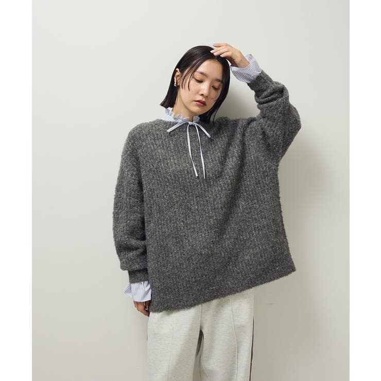 ブークレMIXニットチュニック | Green Parks  | 詳細画像29 