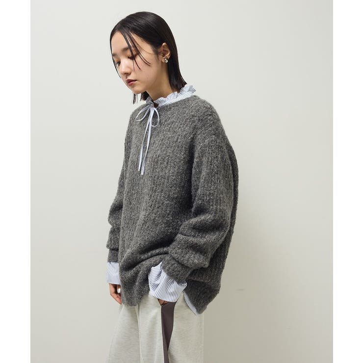 ブークレMIXニットチュニック | Green Parks  | 詳細画像30 