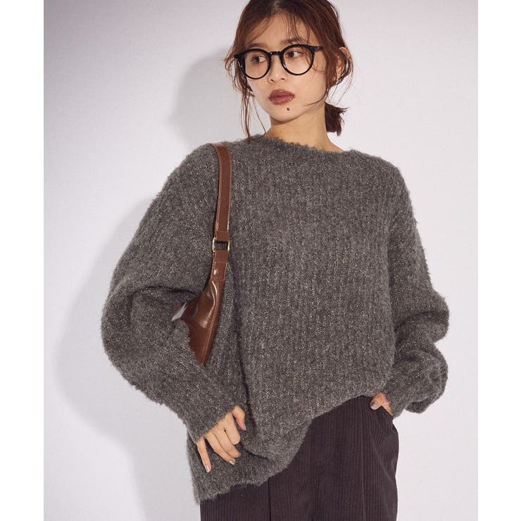 グレー | ブークレMIXニットチュニック | Green Parks 