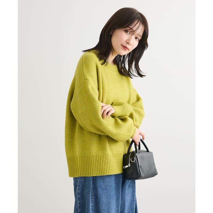 グリーン | fuwaっと袖パフニットプルオーバー | Green Parks 