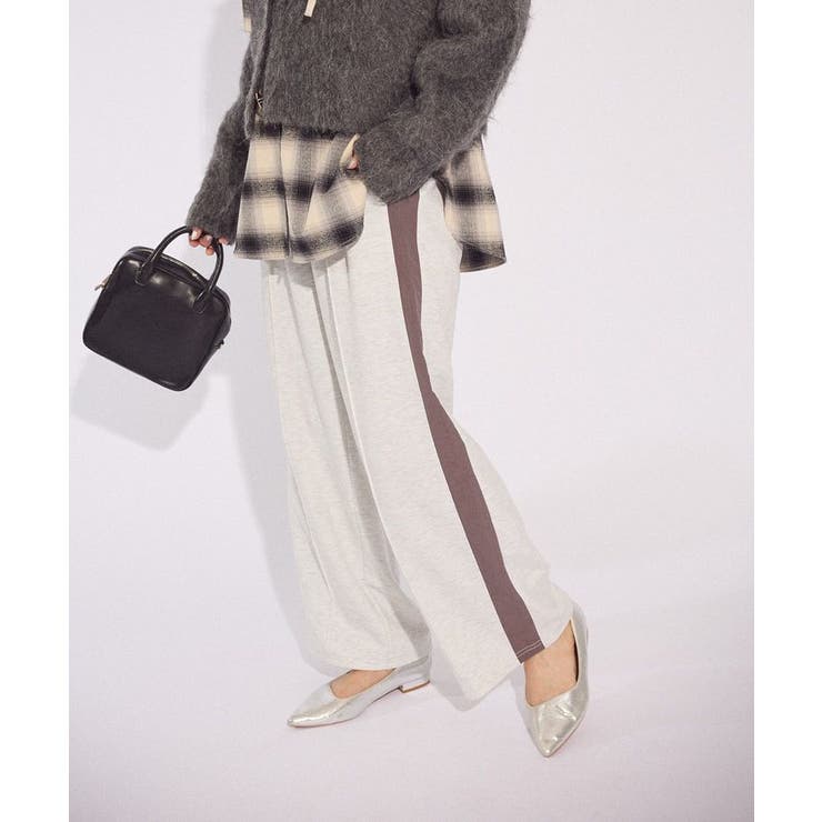 あったか裏起毛サイドラインスウェットパンツ | Green Parks  | 詳細画像1 