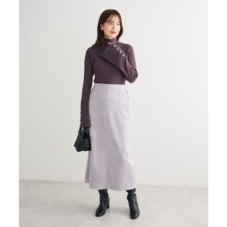 なめらかタッチスウェード調Iラインスカート | Green Parks  | 詳細画像10 