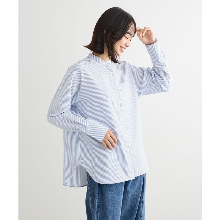 ストライプ | バンドカラーインナーシャツ | Green Parks 