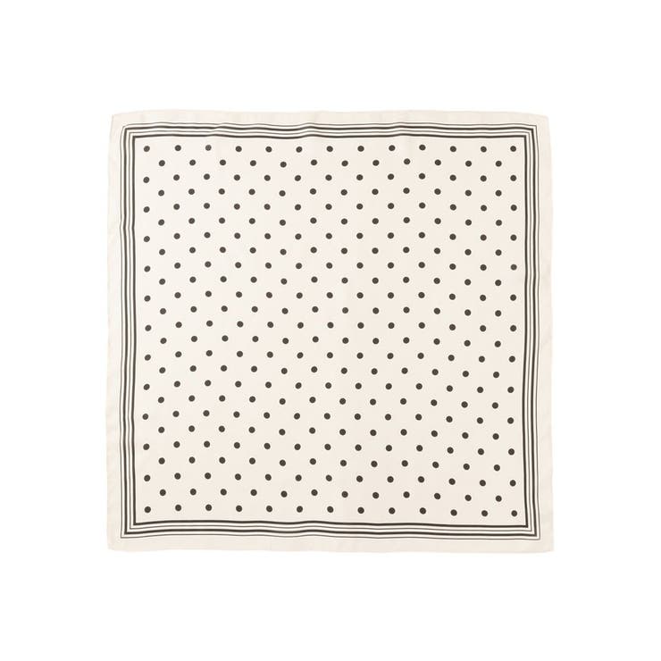 アイボリー | ドットシルキースカーフ | Green Parks 