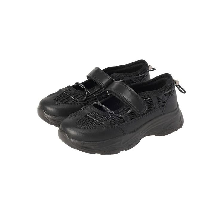 ブラック | ドロストコードメッシュスニーカー | Green Parks 