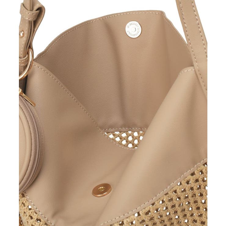 【2SET】ポーチチャーム付き雑材トートバッグ | Green Parks  | 詳細画像15 