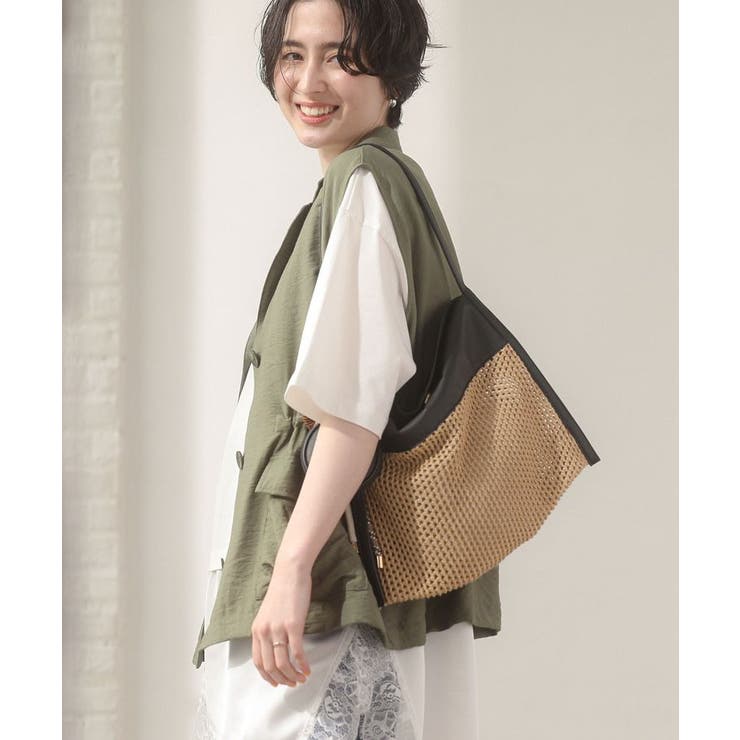 【2SET】ポーチチャーム付き雑材トートバッグ | Green Parks  | 詳細画像6 