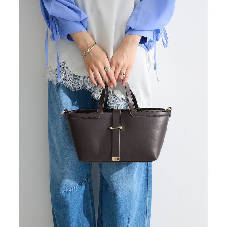 ダークブラウン | 【2WAY】ベルトミニトートバッグ | Green Parks 