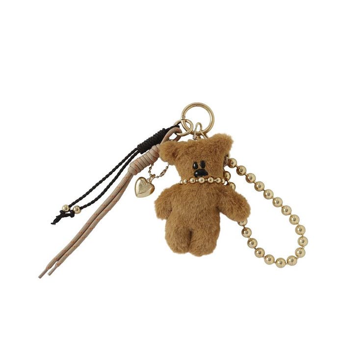 ブラウン | パフパフモフモフベアーバックチャーム | Green Parks 