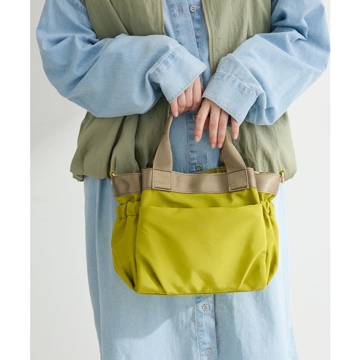 イエローグリーン | andmikka.2WAYベルトトートバッグ | Green Parks 
