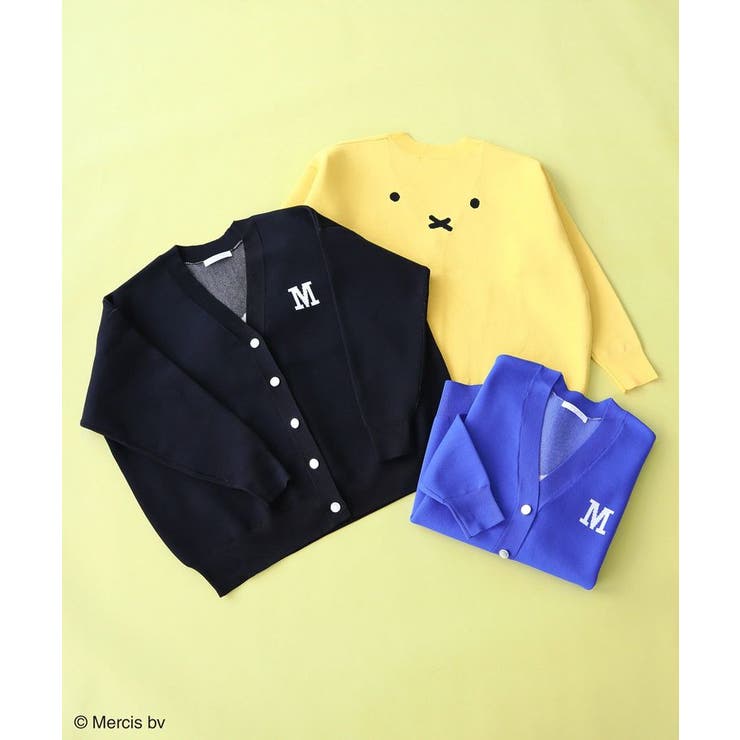Miffy/フェイスジャガードニットカーディガン[品番：GRPW0046104