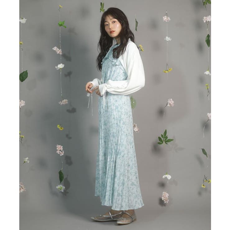 dazzlin フレンチスリーブ花柄ワンピース[品番：GRPW0047892