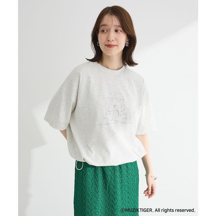 ムジークタイガー/裾ドロスト刺繍Tシャツ | Green Parks  | 詳細画像1 
