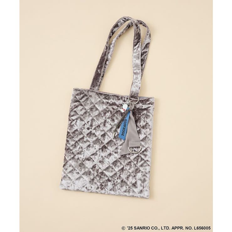 グレー | チャーム付きベロアバック | Green Parks 