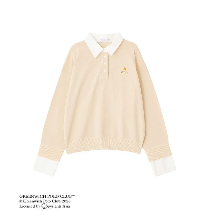 エクリュ | GREENWICH POLO CLUB(TM)布帛ドッキングポロニットプルオーバ… | Green Parks 