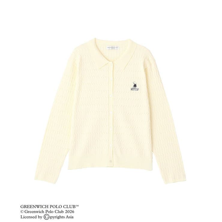 GREENWICH POLO CLUB(TM)ケーブル襟付ニットカーディガン | Green Parks  | 詳細画像12 