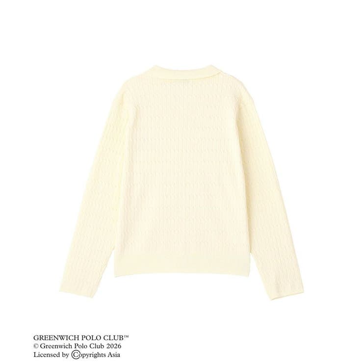 GREENWICH POLO CLUB(TM)ケーブル襟付ニットカーディガン | Green Parks  | 詳細画像13 