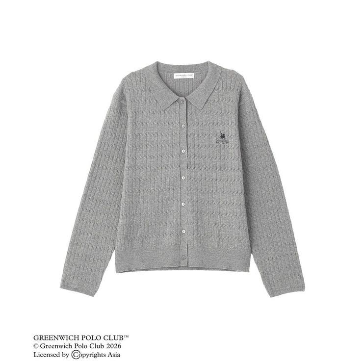 GREENWICH POLO CLUB(TM)ケーブル襟付ニットカーディガン | Green Parks  | 詳細画像23 