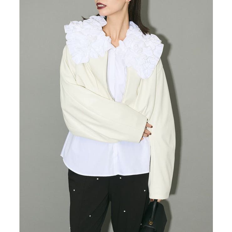 フリルビッグカラーブラウス | Green Parks  | 詳細画像8 