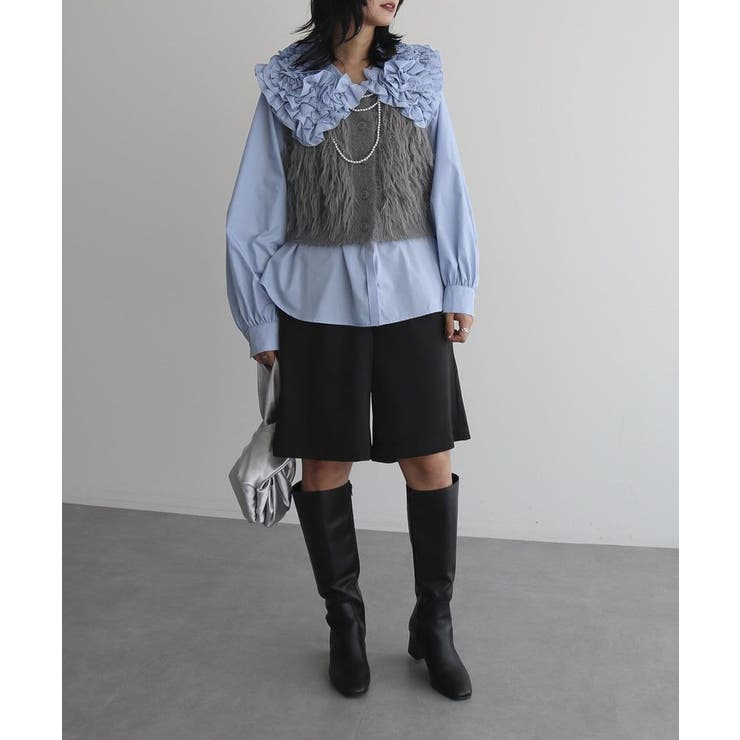 フリルビッグカラーブラウス | Green Parks  | 詳細画像34 