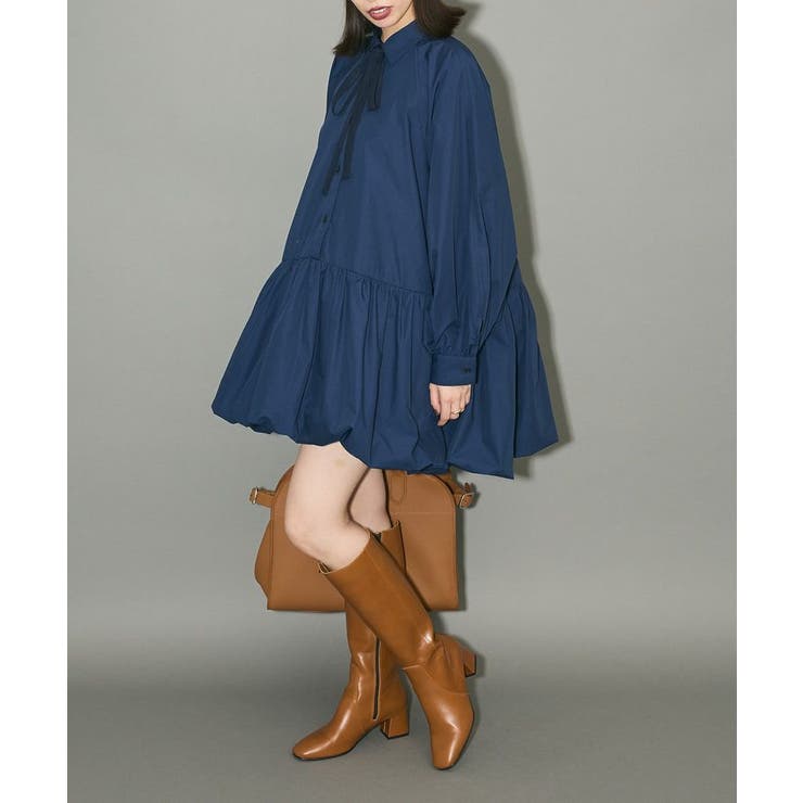 ボウタイリボン付裾バルーンシャツワンピースⅡ | Green Parks  | 詳細画像22 