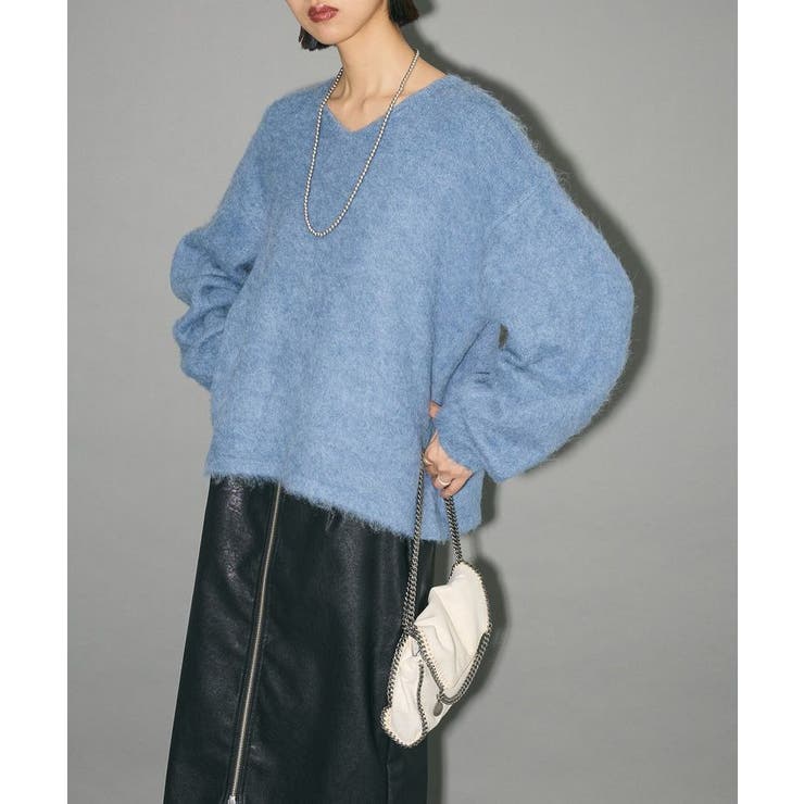 ブルー | VネックニットTOPS | Green Parks 