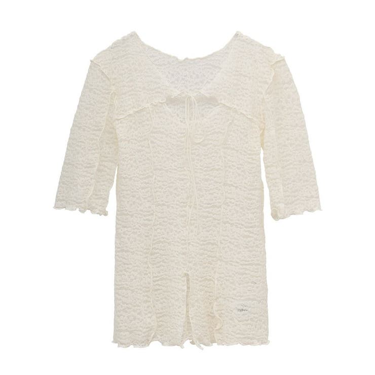 カットワークデザインレース半袖トップス | Green Parks  | 詳細画像29 