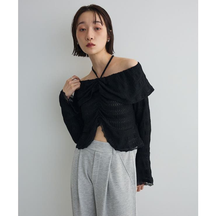 シャーリングオフショルプルオーバー | Green Parks  | 詳細画像26 