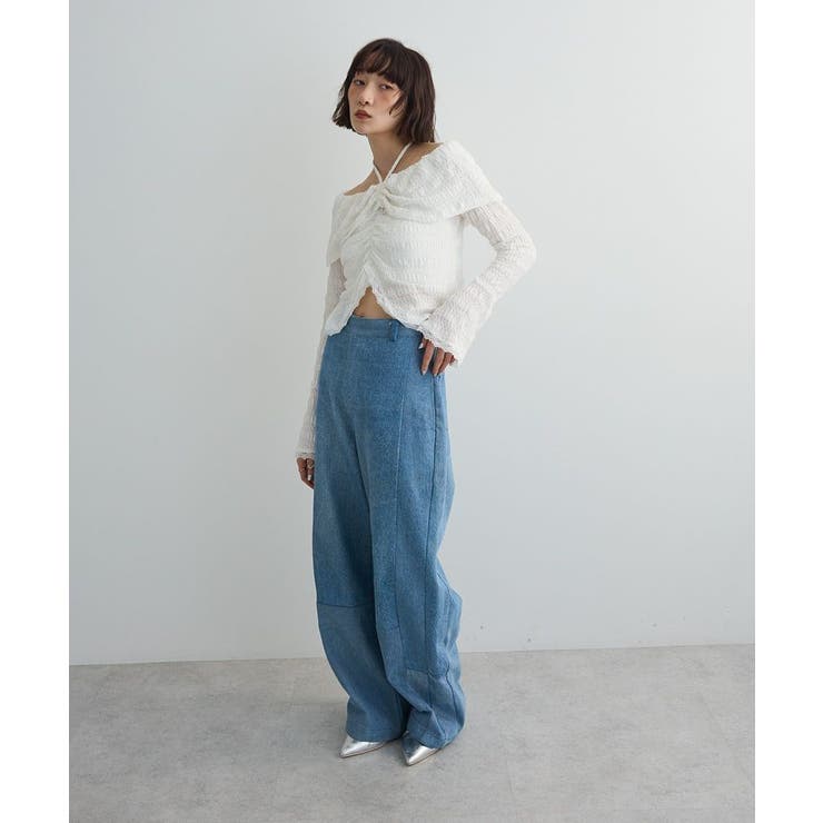 シャーリングオフショルプルオーバー | Green Parks  | 詳細画像4 