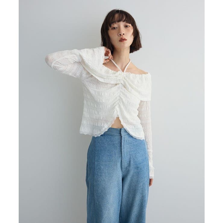 シャーリングオフショルプルオーバー | Green Parks  | 詳細画像6 