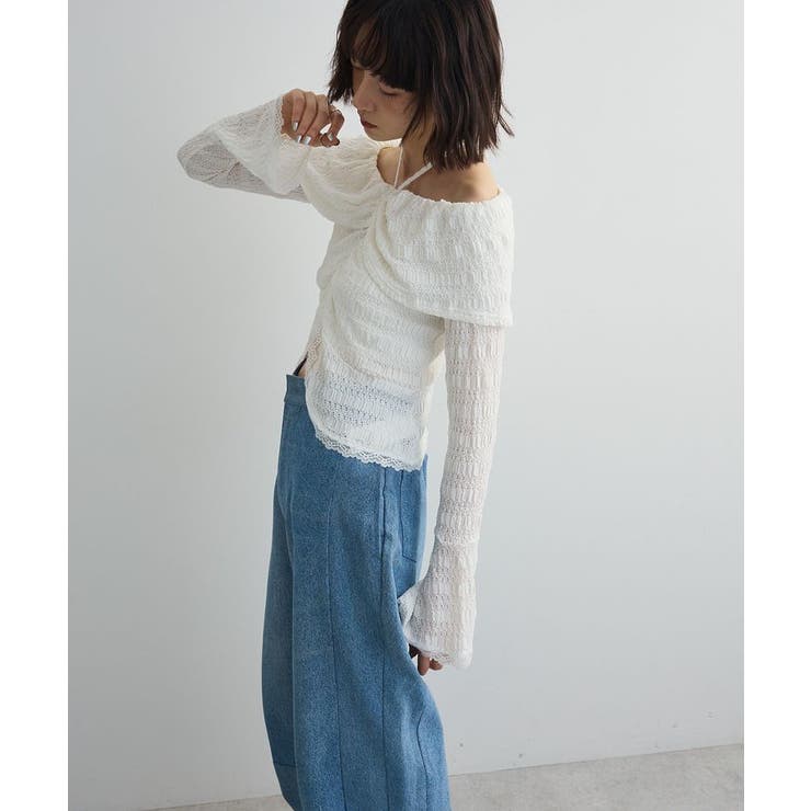 シャーリングオフショルプルオーバー | Green Parks  | 詳細画像8 