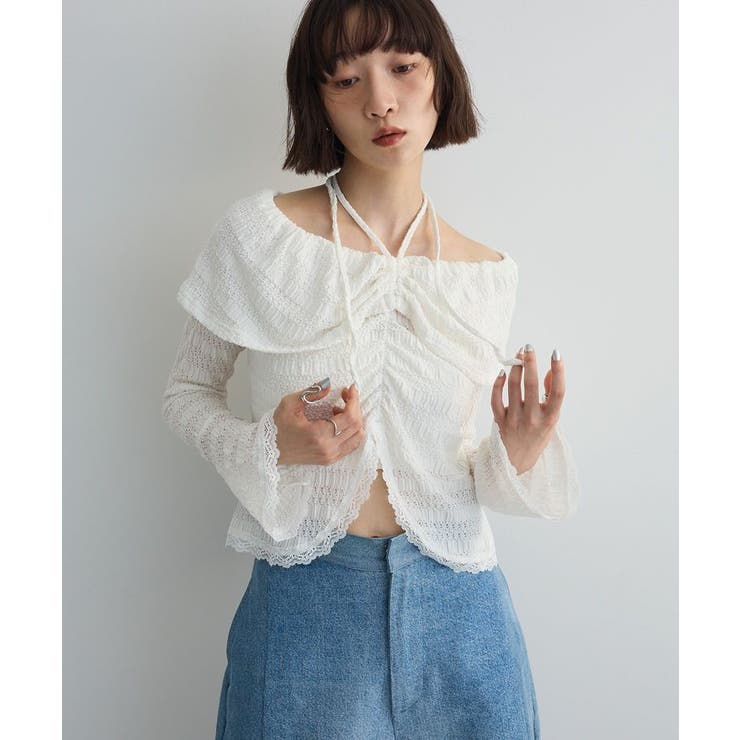 シャーリングオフショルプルオーバー | Green Parks  | 詳細画像9 