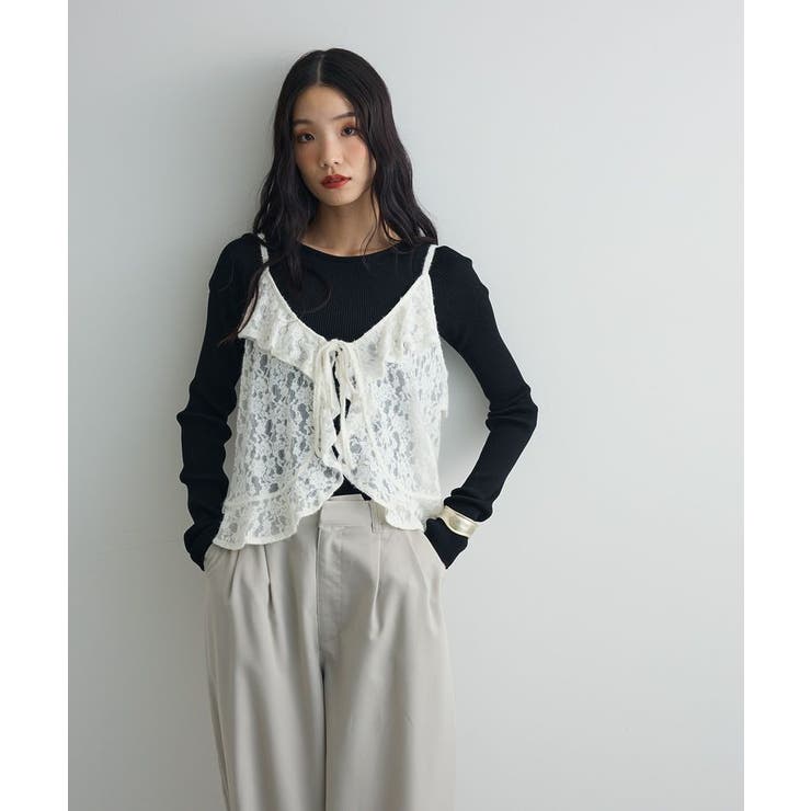 レースフリルキャミビスチェ | Green Parks  | 詳細画像4 