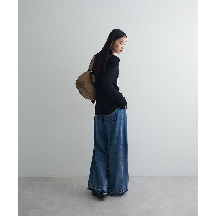 配色レイヤードポロリブニットカーディガン | Green Parks  | 詳細画像15 