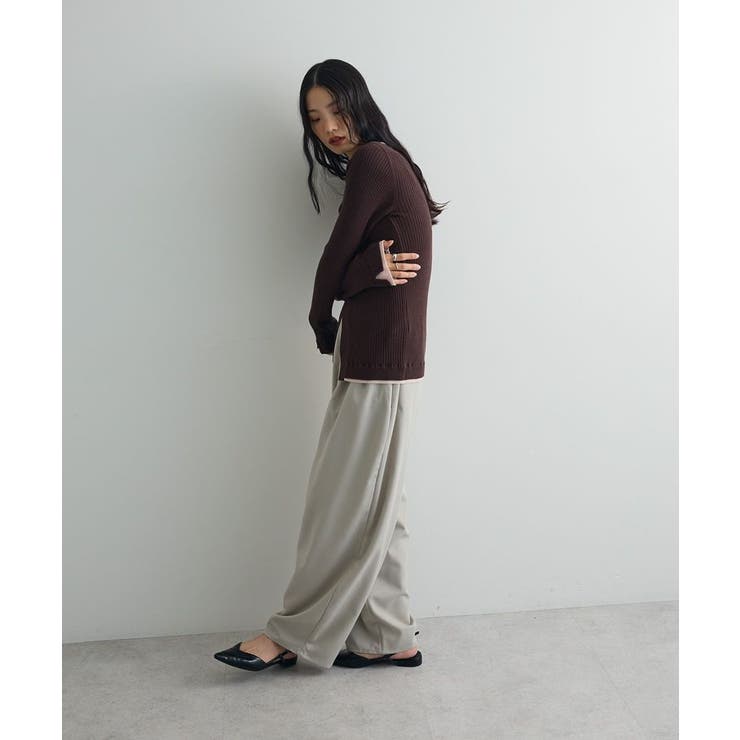 配色レイヤードポロリブニットカーディガン | Green Parks  | 詳細画像22 