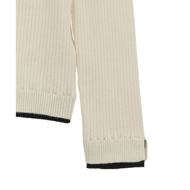 配色レイヤードポロリブニットカーディガン | Green Parks  | 詳細画像36 