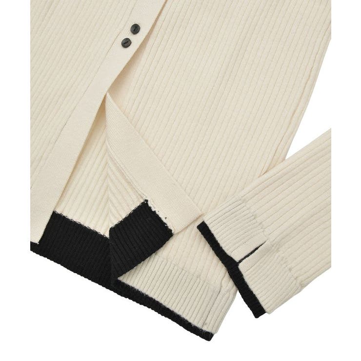 配色レイヤードポロリブニットカーディガン | Green Parks  | 詳細画像38 