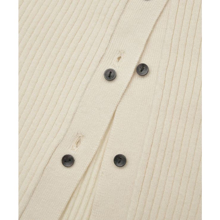 配色レイヤードポロリブニットカーディガン | Green Parks  | 詳細画像39 