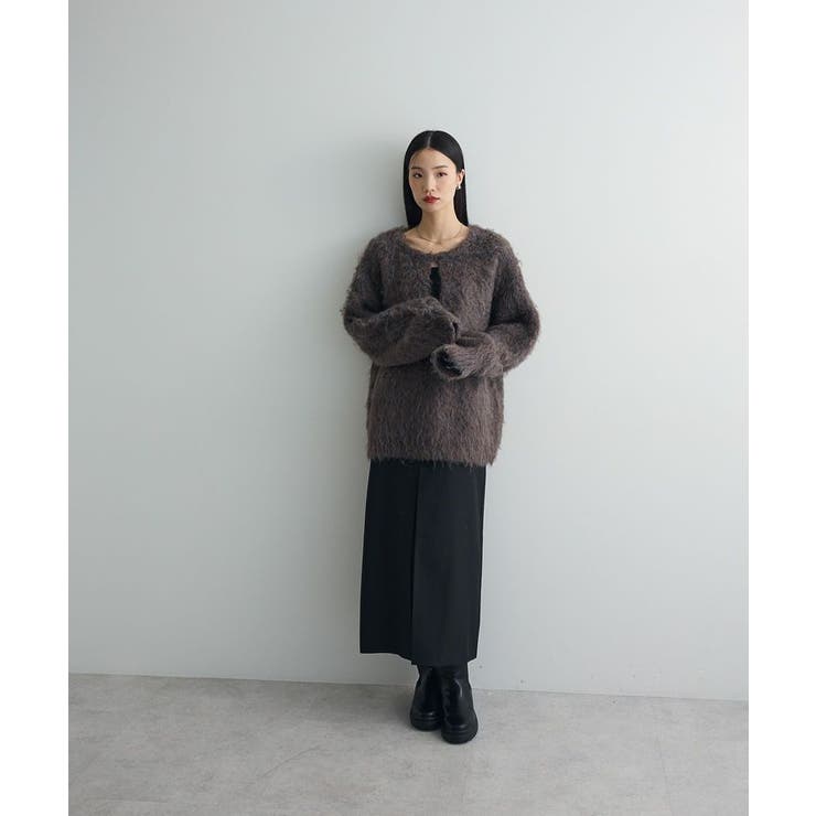 前後2wayキーネックシャギーニット | Green Parks  | 詳細画像2 