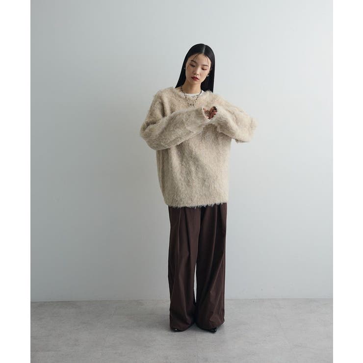 前後2wayキーネックシャギーニット | Green Parks  | 詳細画像26 